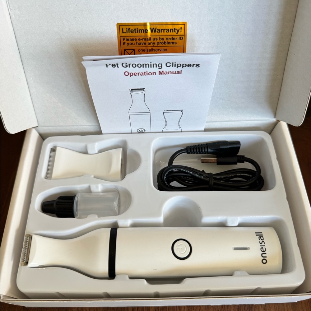 Onesall Pet Grooming Clippers - White